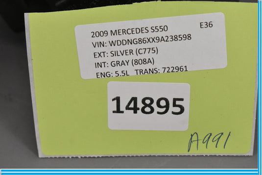 07-14 Mercedes W221 S600 CL550 Right Dashboard Dash AC A/C Air Vent Oem