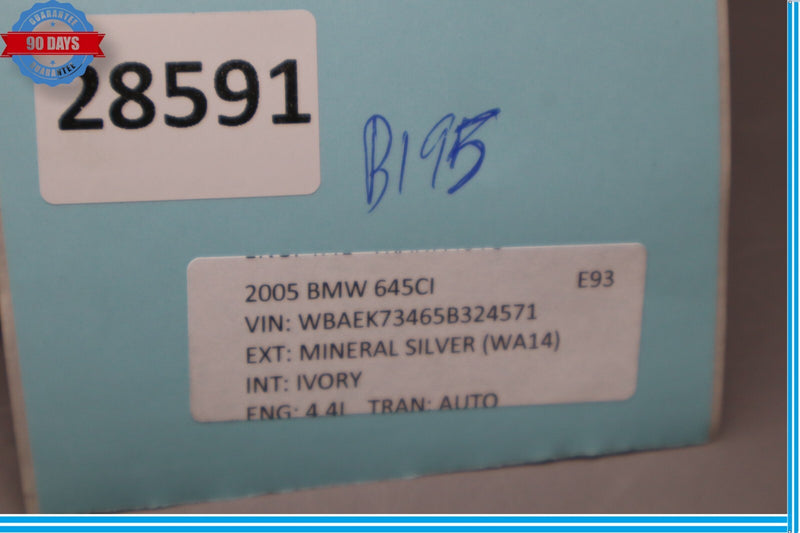 Load image into Gallery viewer, 04-10 BMW 645Ci 650i Right Roll Over Bar Rollover Cage Cap Cover Panel Trim Oem
