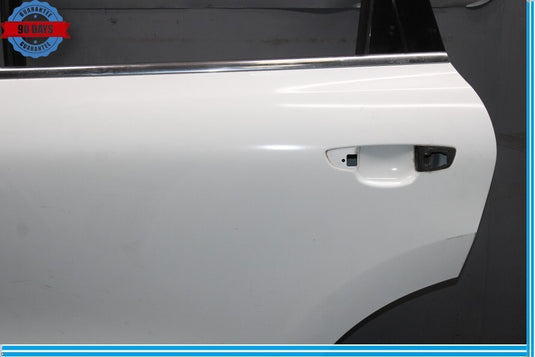11-18 Porsche Cayenne 958 Rear Left Driver Side Door Shell White Oem