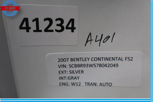 03-12 Bentley Continental Flying Spur GTC GT Start Ignition Switch Module Oem