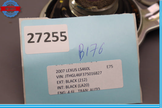 07-12 Lexus LS460 Rear Left Driver Side Mark Levinson C Pillar Speaker Oem