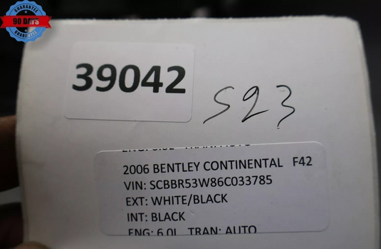 06-13 Bentley Continental Rear Left Driver Side Interior Door Cover Panel Oem