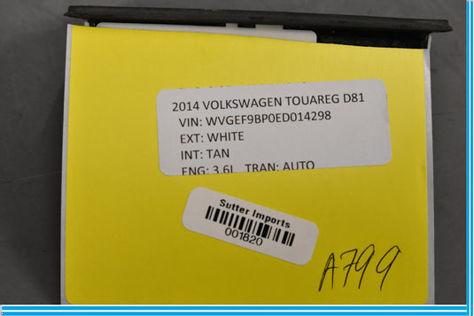 11-18 Volkswagen VW Touareg Rear Trunk LID Release Handle Button Switch Oem