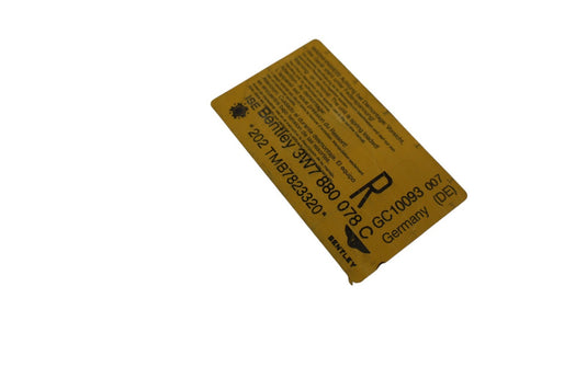 07-12 Bentley Continental GTC Rear Right Side Roll Over Protection Bar Oem