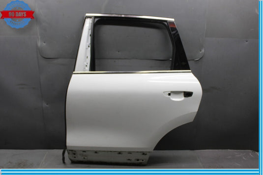 11-18 Porsche Cayenne 958 Rear Left Driver Side Door Shell White Oem
