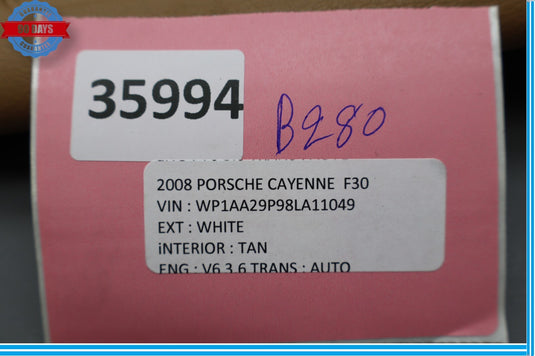 08-10 Porsche Cayenne Right Passenger Side Interior Sun Visor 7L5857552 Tan Oem