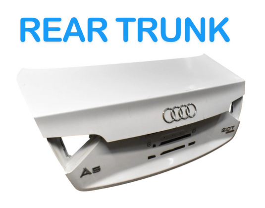 08-16 Audi A5 Quattro Coupe Rear Trunk Deck Lid Hatch Trim Cover Panel White OEM
