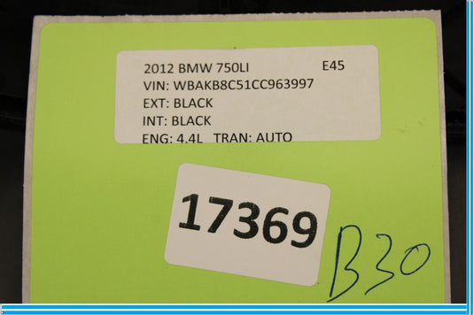 09-15 BMW 750Li F01 F02 Front Right Passenger Seat Lower Cover Trim Panel Oem