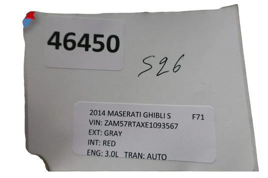 14-22 Maserati Ghibli S Front Right Passenger Side Interior Door Panel OEM