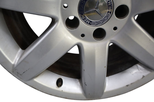 03-12 Mercedes R230 SL500 SL600 8.5 X R17 17" Wheel Rim Silver 2304010902 Oem