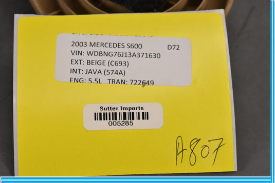 03-06 Mercedes S500 S600 Front Left Driver Side Belt Trim Cover Oem