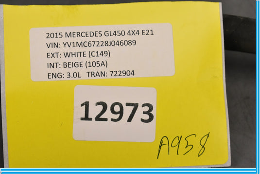 12-15 Mercedes GL450 X166 A/C Air Condition Discharge Hose Line Pipe Oem