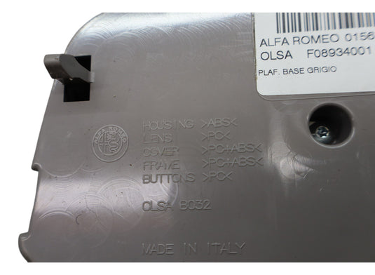 17-22 Alfa Romeo Giulia Overhead Dome Light Lamp Switch 01561305430 Oem