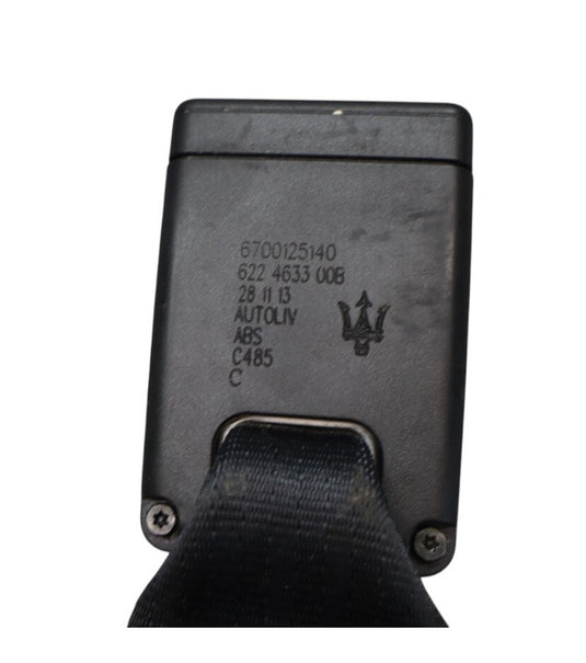 14-22 Maserati Ghibli M157 Rear Center Side Seat Belt Buckle Black Oem