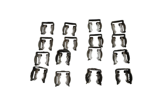 03-08 Mercedes R230 SL500 Engine Fuel Injector Retaining Clip Mount Set Oem