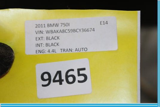09-12 BMW 750i 750Li Rear Bumper Cover Assembly Oem