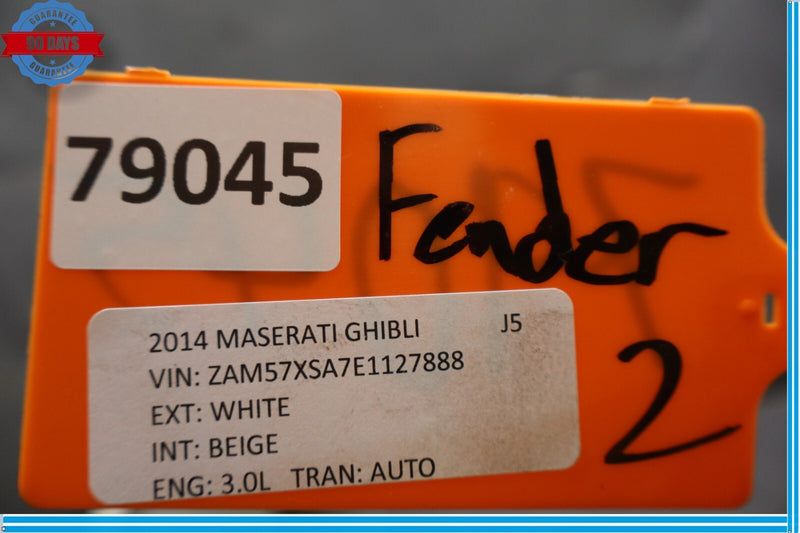 Load image into Gallery viewer, 14-17 Maserati Ghibli Front Left Driver Side Fender Cover Panel Oem
