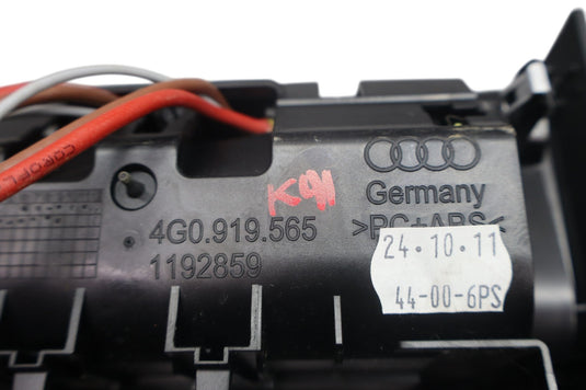12-18 Audi A6 A7 Quattro Center Console Back Panel & Power Outlet Bezel Oem