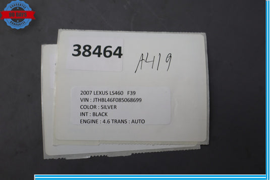 07-09 Lexus LS460 Rear Left Driver Side Trunk Floor Carpet Trim Cover Panel Oem