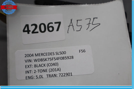03-08 Mercedes R230 SL500 Center Console ESP Switch Control Button Oem
