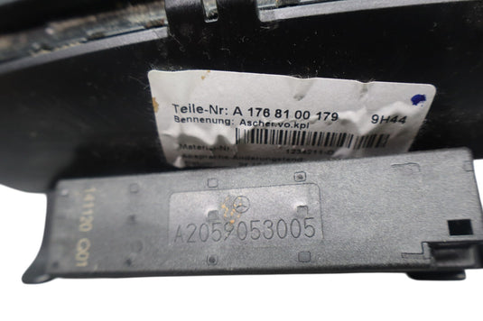 14-20 Mercedes CLA250 Center Console Ashtray Storage Panel Black Oem