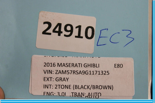 14-20 Maserati Ghibli SQ4 M157 Engine Motor Cover Trim Panel 670032481 Oem