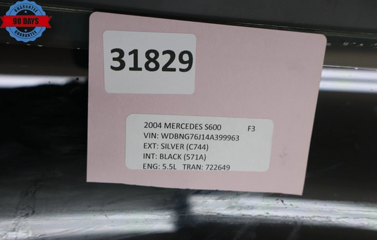 00-06 Mercedes S600 S55 AMG Rear Left Side Door Window Glass 2207300318 OEM
