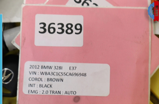 12-18 BMW F30 328i 330i 335i Front Right Passenger Side Door Shell Brown Oem