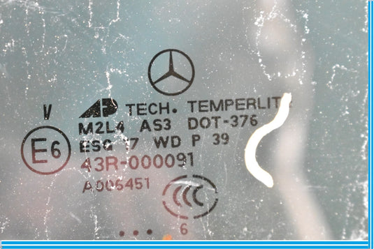 06-11 Mercedes S550 ML500 ML63 AMG Rear Left Driver Quarter Window Glass Oem