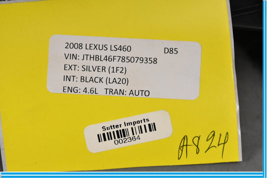 07-12 Lexus LS460 XF40 Front Left Driver Side Seat Trim Cover Panel Oem