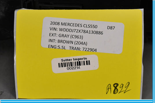 06-11 Mercedes CLS550 W219 /C AC Heater Climate Control Unit Oem