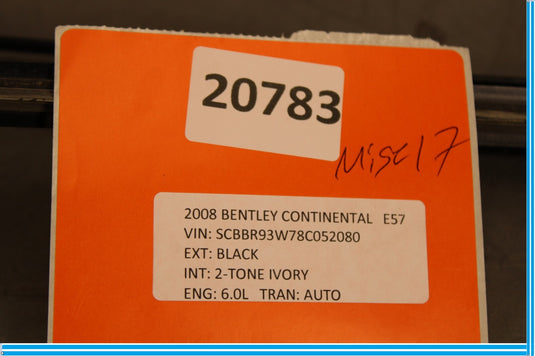 03-12 Bentley Continental Left Windshield Washer Wiper Arm Blade Oem