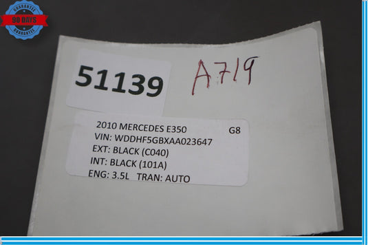 10-13 Mercedes E350 Rear Left Driver Side Door Control Module Oem