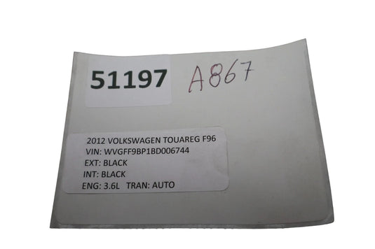 11-18 Volkswagen VW Touareg Front Right Passenger Side Exterior Door Handle OEM