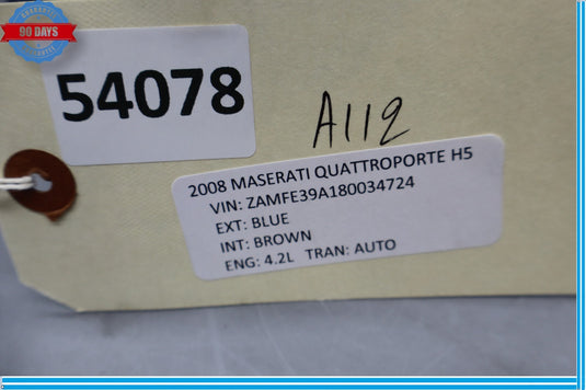 05-08 Maserati Quattroporte M139 Rear Center Seat Belt Seatbelt 33045981 Oem