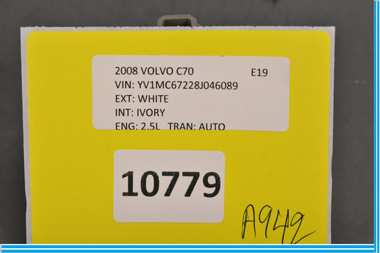 06-10 Volvo C70 Front Left Driver Side Seat Adjust Handle Oem
