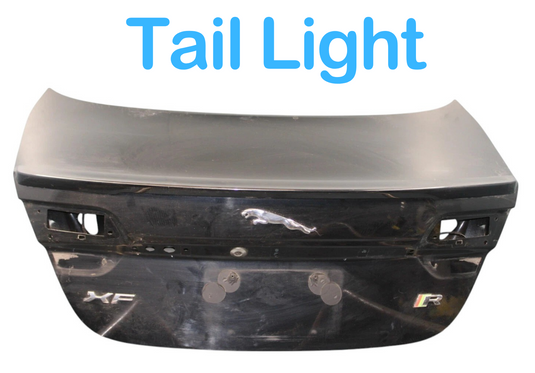 12-15 Jaguar XF XFR X250 Rear Trunk Deck Lid Tail Light Gate Spoiler Black Oem