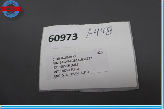 07-15 Jaguar XK XKR X150 Front Left Side Door Window Molding Seal Inside Oem