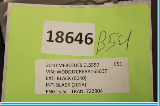 06-11 Mercedes E320 CLS500 CLS55 AMG Body Control Module BCM 2115455332 Oem