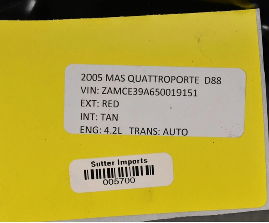 03-12 Maserati Quattroporte S M139 Rear Center Console Arm Rest Armrest  Oem