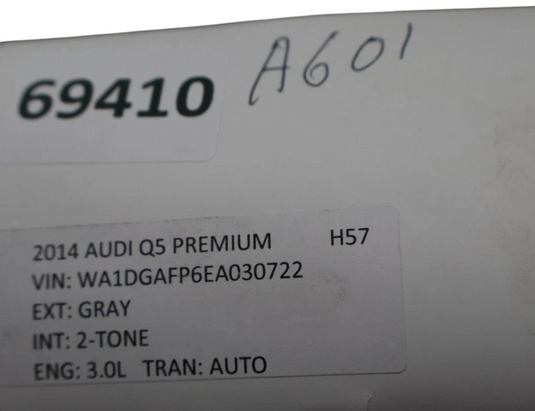 09-17 Audi Q5 SQ5 Front Right Passenger Side Fog Light Lamp Assembly Oem