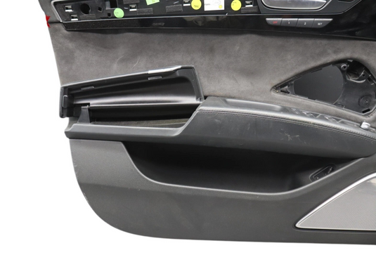 11-18 Audi A8 Quattro Front Left Driver Side Interior Door Panel Black Suede Oem