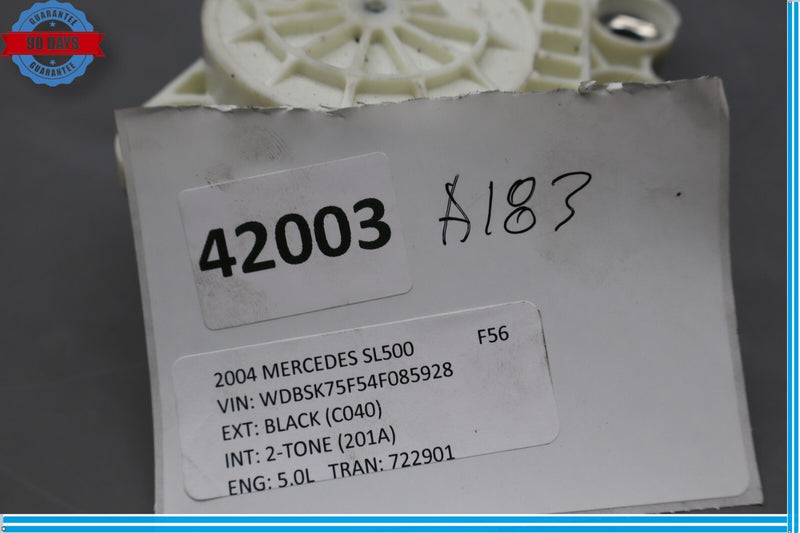 Load image into Gallery viewer, 03-12 Mercedes R230 SL500 Front Right Side Window Regulator Motor Unit Oem

