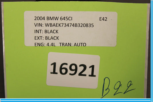 04-10 BMW 645Ci 650i Multifunctional Cruise Control Switch Lever Stalk Arm Oem