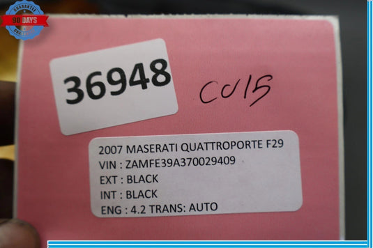 14-17 Maserati Quattroporte Front Right Side Top Upper Seat Cushion Black Oem