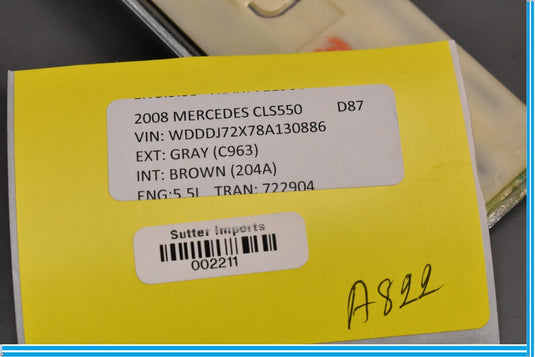 06-11 Mercedes CLS550 W219 Front Left Side Door Sill Scuff Plate Trim Cove Oem