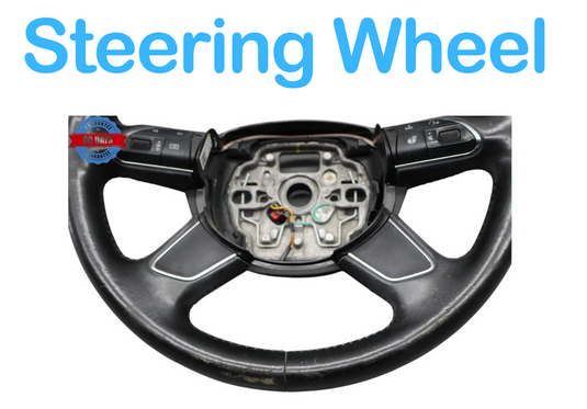 12-15 Audi A6 4 Spoke Steering Wheel W/ Control Switches Black 4G0419091 Oem