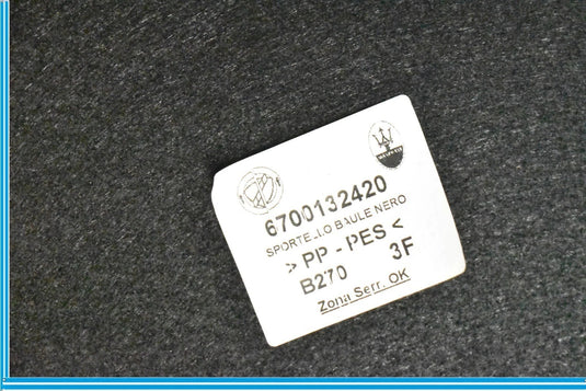 14-20 Maserati Quattroporte Trunk Floor Carpet Liner Trim Cover Panel Oem