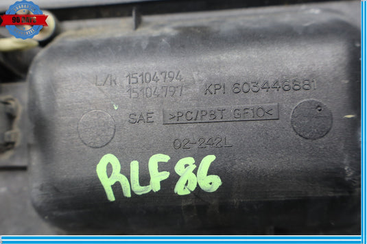 03-07 Hummer H2 Rear Left Driver Side Exterior Door Handle Black Oem