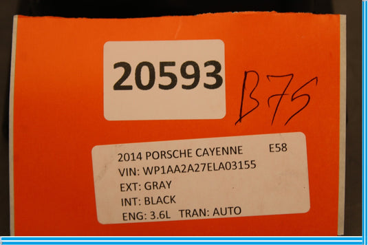 11-18 Porsche Cayenne Tail Lift Gate Trunk Lower Trim Cover Insert Oem